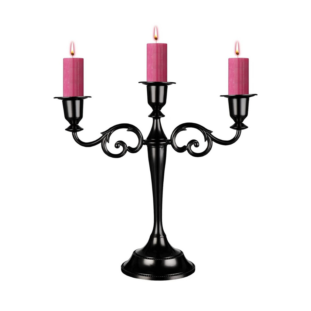 Kerzenständer 3-flammig Vintage schwarz