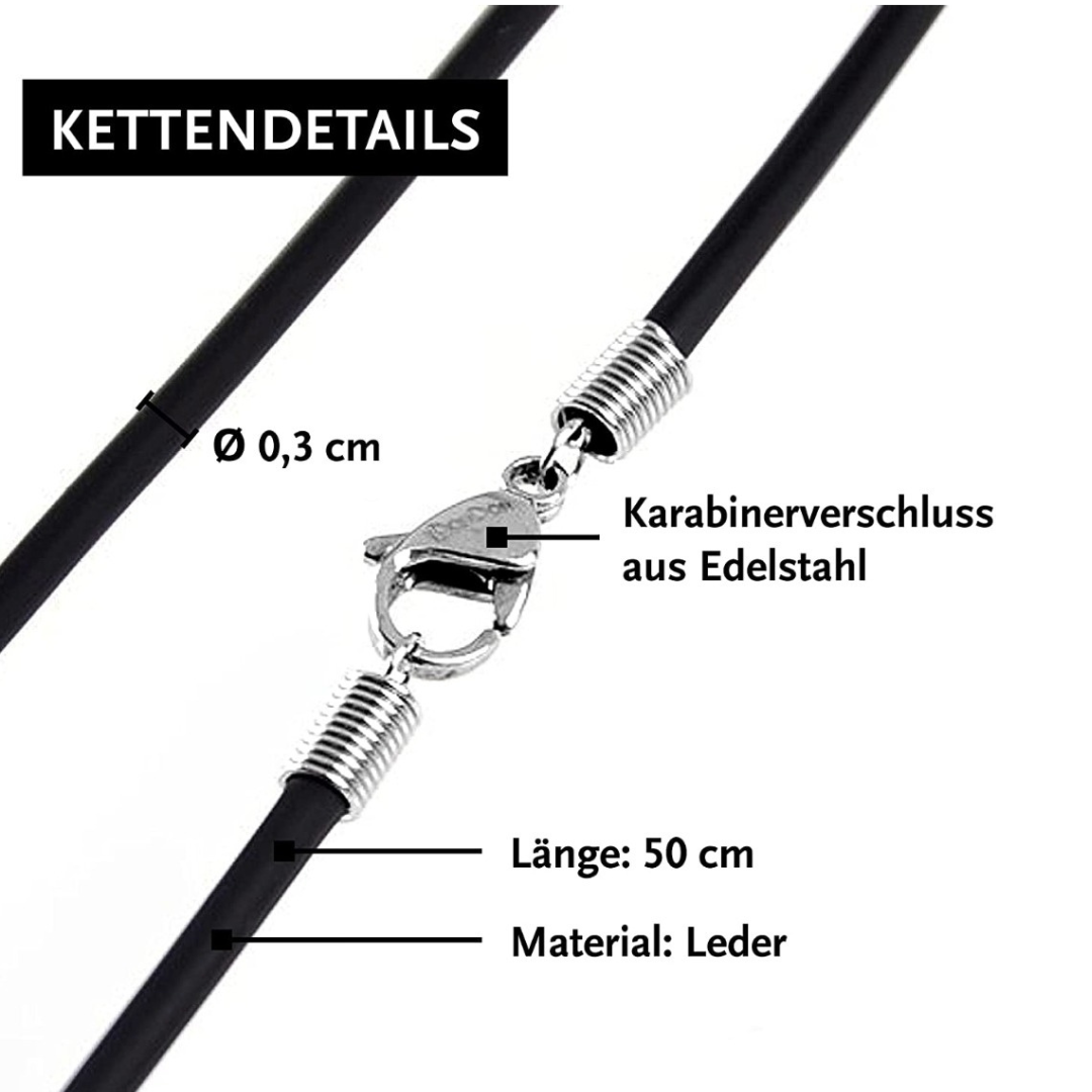 Kette Skorpion Edelstahl Leder