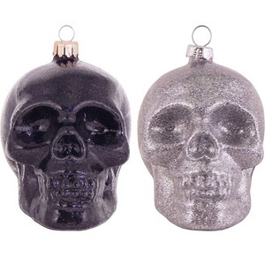 Baumbehang Totenkopf Glas 10cm