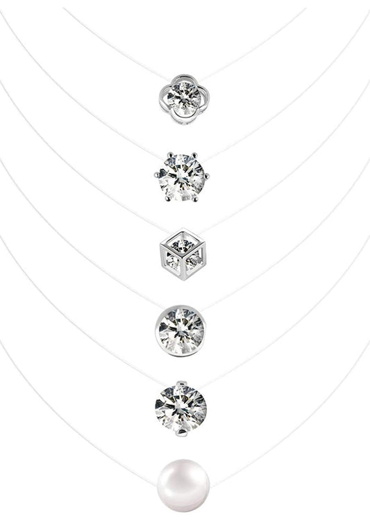 Halskette Nylon mit Anhänger, Modeschmuck