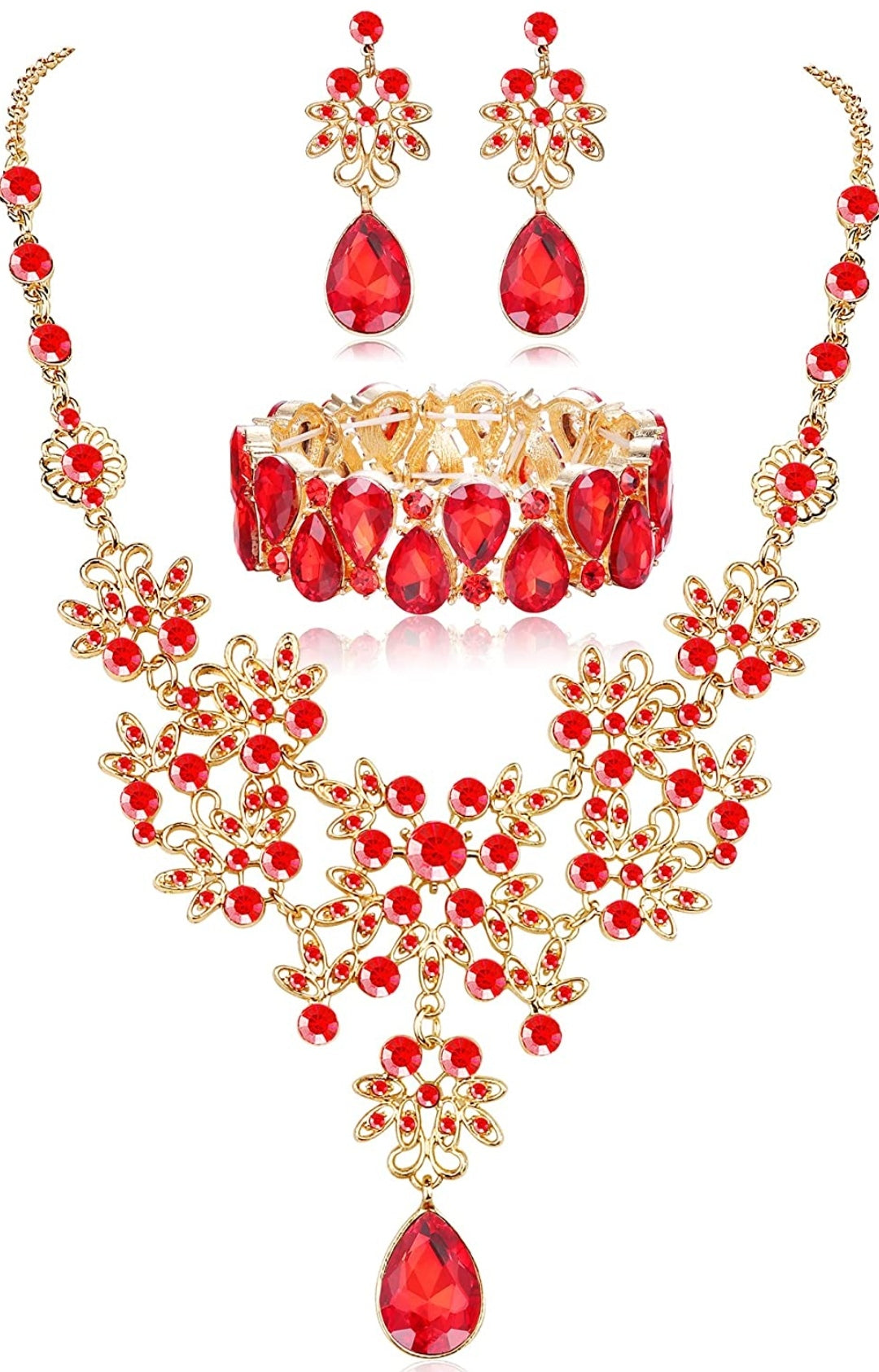 Schmuckset Kristall Modeschmuck