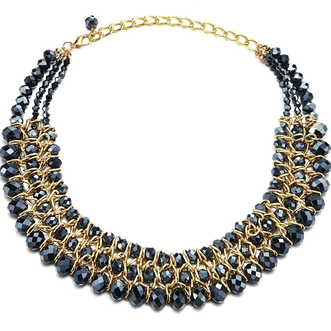 Halskette Choker Kristallperlen Modeschmuck
