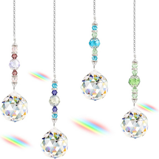 Sonnenfänger mit Perlen und Kristall